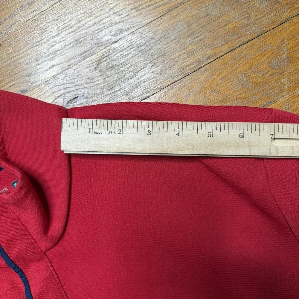 Polo Ralph Lauren Double Knit‎ Mockneck 1/4 Snap XL Red Pullover (A0132)